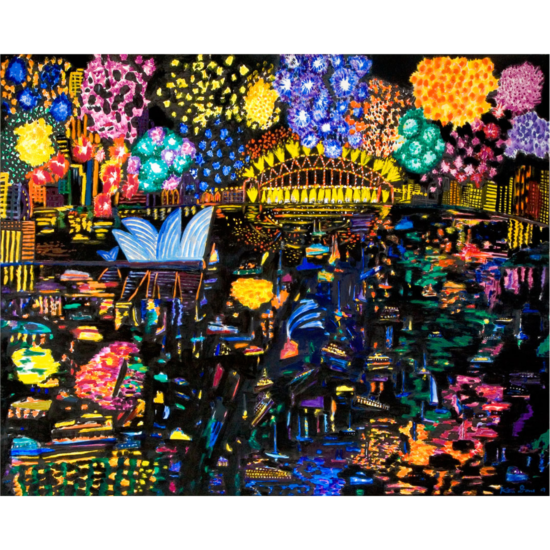 ケン・ドーンの絵画作品　タイトルはSydney celebration, 2007